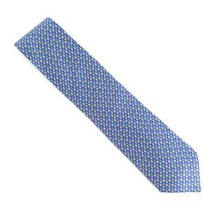 KLC Men Necktie 100% Silk Geometric Color Blue Green Multi Color 58x3.5 - NWOT